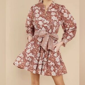 New with Tags Cleobella Lennox Floral Long Sleeve Mini Dress Size Large